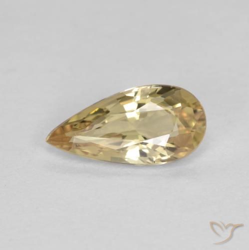 0.54ct Natürlicher Creme Saphir, Birnenform, VVS