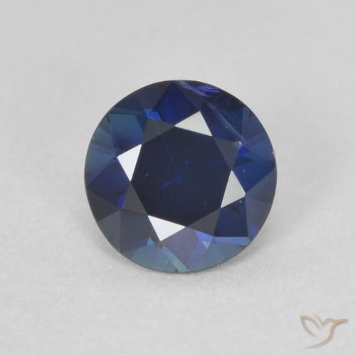 0.51ct Natürlicher Dämmerungsblau Saphir, Runden, VVS-VS
