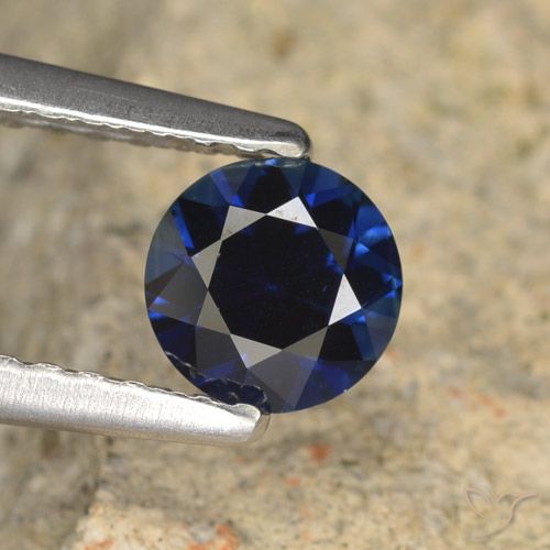 0.57ct Natürlicher Dämmerungsblau Saphir, Runden, VVS-VS