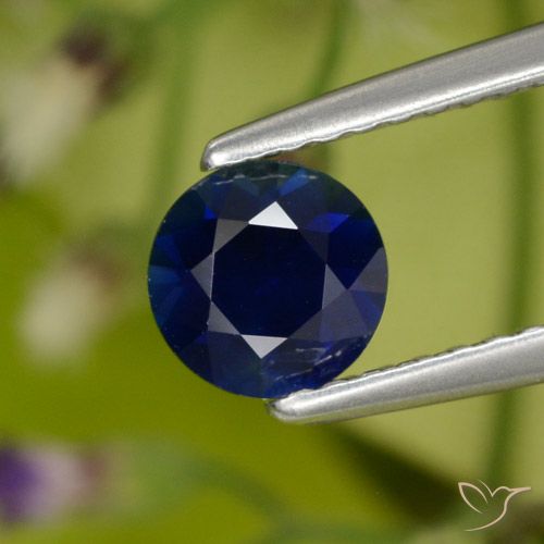 0.77ct Natürlicher Dämmerungsblau Saphir, Runden, VVS-VS