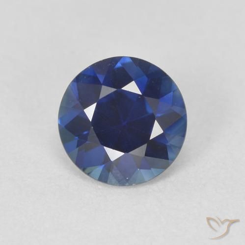 0.66ct Natürlicher Dämmerungsblau Saphir, Runden, VVS