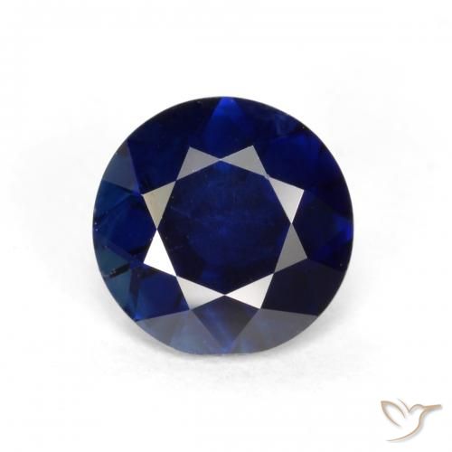 0.56ct Natürlicher dunkelblau Saphir, Runden, VS