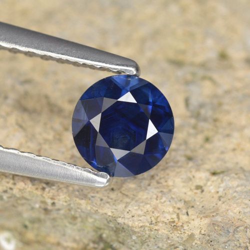 0.64ct Natürlicher Dämmerungsblau Saphir, Runden, VVS-VS