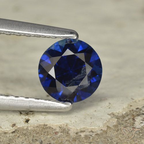 0.67ct Natürlicher Dämmerungsblau Saphir, Runden, VS