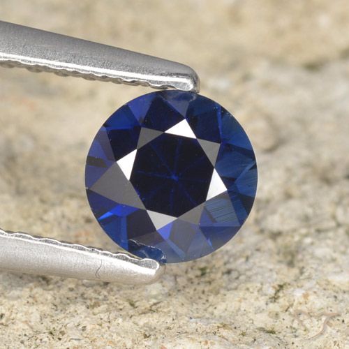 0.66ct Natürlicher Dämmerungsblau Saphir, Runden, VVS