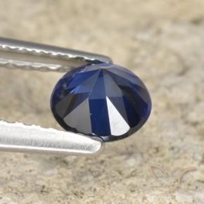 9,17 ctw natürlicher Navy blau Saphir, Runden, VVS