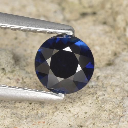 0.55ct Natürlicher Dämmerungsblau Saphir, Runden, VVS