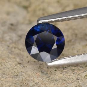 9,17 ctw natürlicher tiefblau Saphir, Runden, VVS
