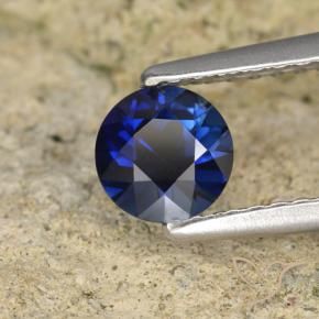 9,17 ctw natürlicher tiefblau Saphir, Runden, VVS