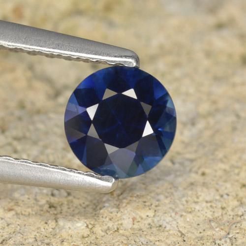 0.64ct Natürlicher Dämmerungsblau Saphir, Runden, VVS
