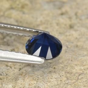 9,17 ctw natürlicher tiefblau Saphir, Runden, VVS