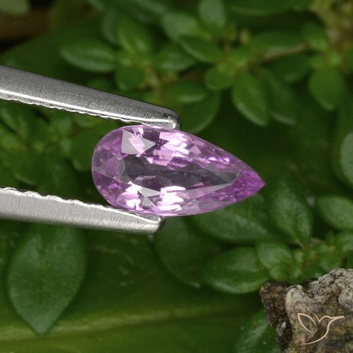 0.44ct Natürlicher Rosaviolettes Lila Saphir, Birnenform, VVS-VS