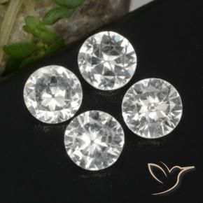 1.48 ct natürliche Weiß Saphir-Edelsteine, Runden, VS