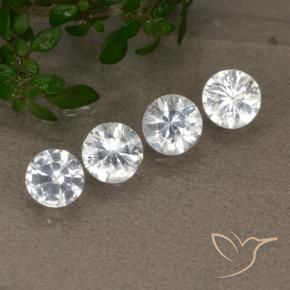 1.53 ct natürliche Weiß Saphir-Edelsteine, Runden, VS