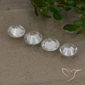 1.53 ct natürliche Weiß Saphir-Edelsteine, Runden, VS