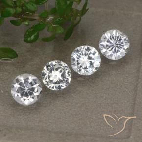 1.65 ct natürliche Weiß Saphir-Edelsteine, Runden, VS