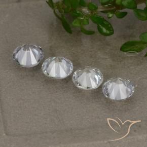 1.65 ct natürliche Weiß Saphir-Edelsteine, Runden, VS