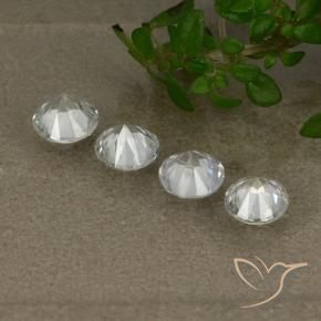 1.46 ct natürliche Weiß Saphir-Edelsteine, Runden, VS
