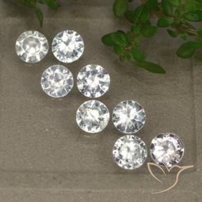 2.79 ct natürliche Weiß Saphir-Edelsteine, Runden, VS