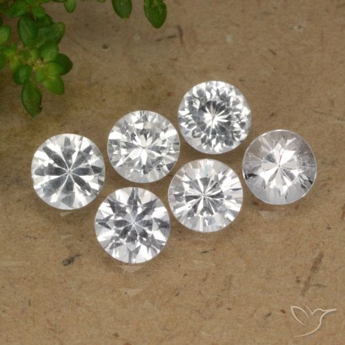 2.52 ct natürliche Klares Weiß Saphir-Edelsteine, Runden, VS