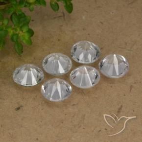 2.52 ct natürliche Klares Weiß Saphir-Edelsteine, Runden, VS