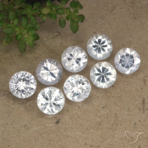 3.22 ct natürliche Weiß Saphir-Edelsteine, Runden, VS