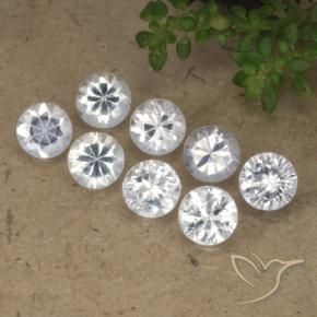 3.22 ct natürliche Weiß Saphir-Edelsteine, Runden, VS