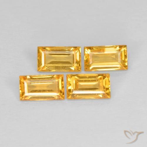 1.09 ct natürliche Mittel-Dunkelgold Saphir-Edelsteine, Baguette, VS