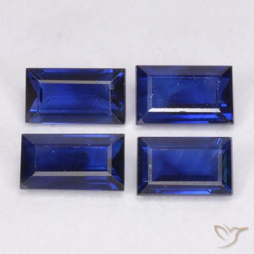 1.63ctw Natürlicher Dämmerungsblau Saphir, Baguette, VS