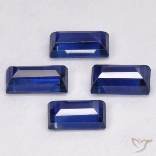 1.63 ct natürliche Dämmerungsblau Saphir-Edelsteine, Baguette, VS