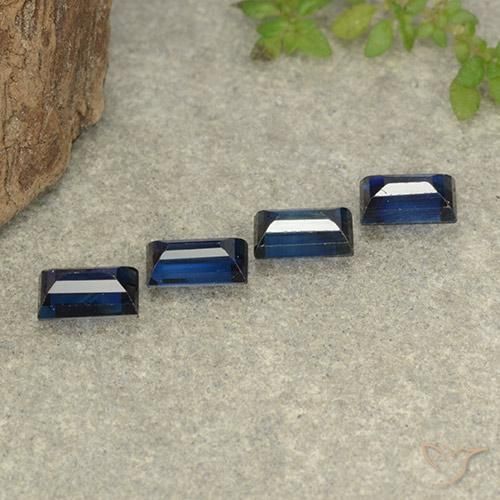1.57 ct natürliche Dämmerungsblau Saphir-Edelsteine, Baguette, VVS-VS