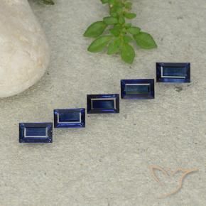2.13 ct natürliche dunkelblau Saphir-Edelsteine, Baguette, VS