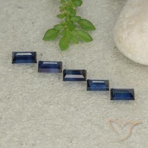 2.13 ct natürliche dunkelblau Saphir-Edelsteine, Baguette, VS