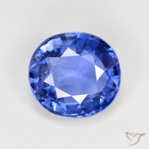 4.19ct Natürlicher Mittleres Dunkelblau Saphir, Oval, VVS-VS