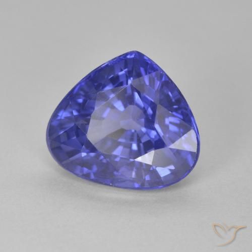 9,17 ctw natürlicher tiefviolett-blau Saphir, Birnenform, VS