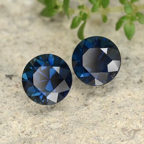 1.26 ct natürliche Mitternachtsblau Saphir-Edelsteine, Runden, VS