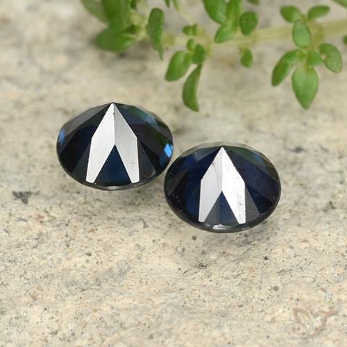 1.26 ct natürliche Mitternachtsblau Saphir-Edelsteine, Runden, VS