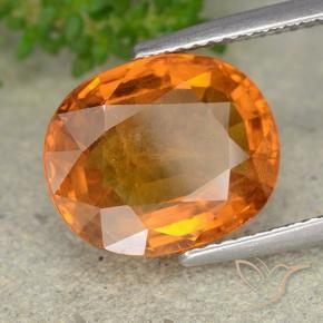 9,17 ctw natürlicher Mitteldunkles Orange Saphir, Oval, VS-SI