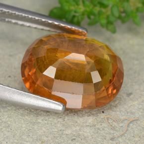 9,17 ctw natürlicher Mitteldunkles Orange Saphir, Oval, VS-SI