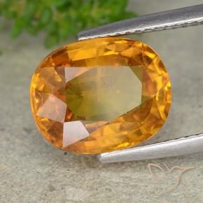 9,17 ctw natürlicher Mittelorange Saphir, Oval, VS-SI