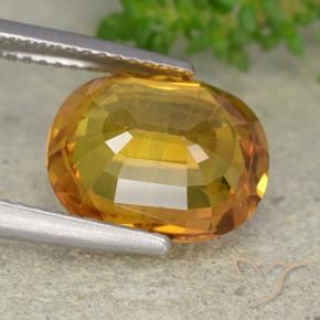 9,17 ctw natürlicher Mittelorange Saphir, Oval, VS-SI