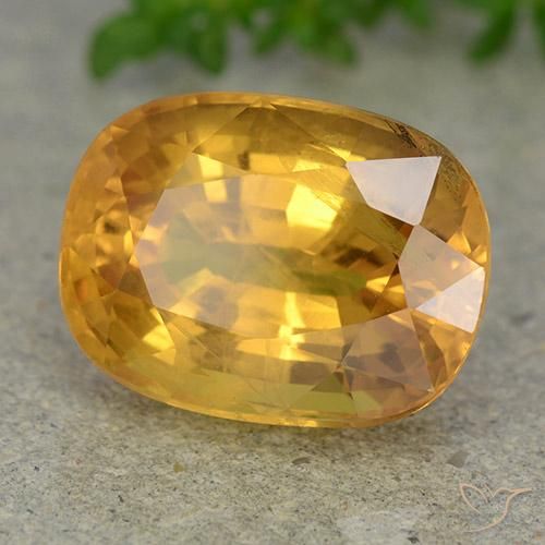 9,17 ctw natürlicher Tiefes Orange-Gold Saphir, Oval, VS-SI