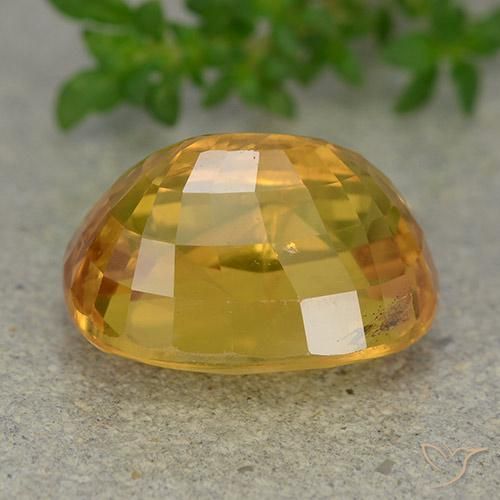 9,17 ctw natürlicher Tiefes Orange-Gold Saphir, Oval, VS-SI