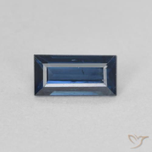 0.50ct Natürlicher Dämmerungsblau Saphir, Baguette, VS-SI