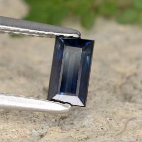 9,17 ctw natürlicher tiefblau Saphir, Baguette, VS