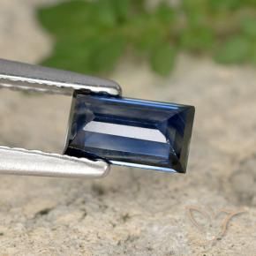 9,17 ctw natürlicher tiefblau Saphir, Baguette, VS