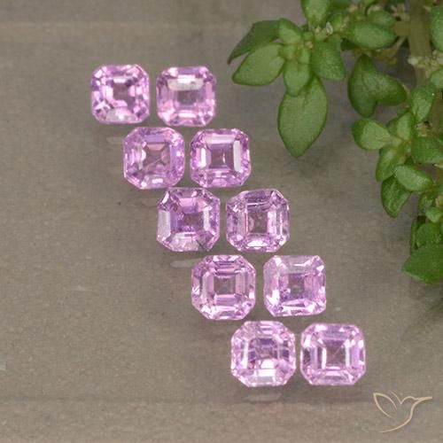 1.59 ct natürliche Helles Royal Lila Pink Saphir-Edelsteine, Oktagonschliff, VS