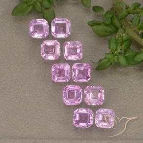1.64 ct natürliche hellrosa Saphir-Edelsteine, Oktagonschliff, VS