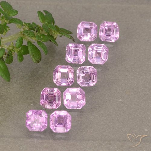 1.48 ct natürliche Helles Royal Lila Pink Saphir-Edelsteine, Oktagonschliff, VS