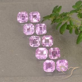 1.48 ct natürliche Helles Royal Lila Pink Saphir-Edelsteine, Oktagonschliff, VS